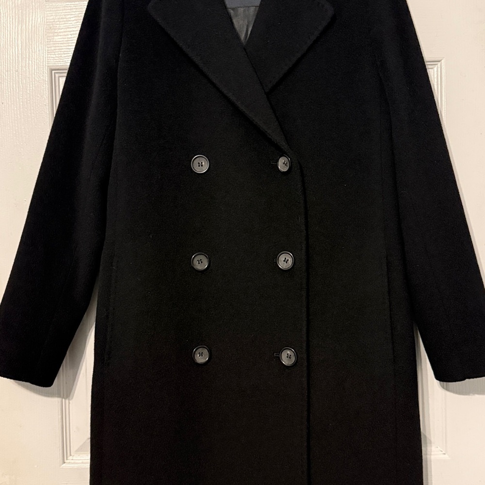 Cinzia‎ Rocca Icons Long Double Breasted 6 Button Wool Cashmere Trench Coat US 2 - Picture 8 of 13
